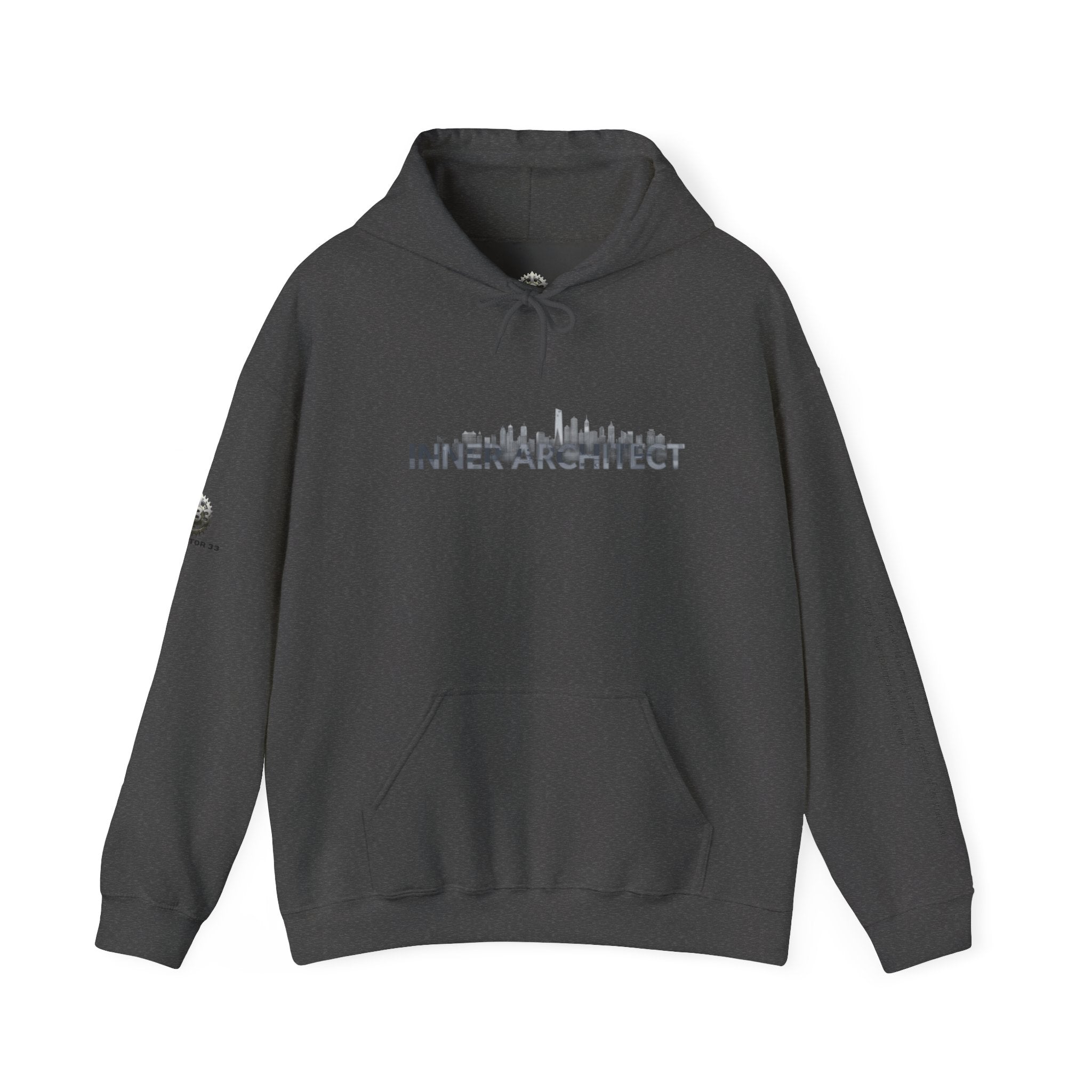 "Inner Architect" Hoodie Sweatshirt- Sleeve Printed Affirmation