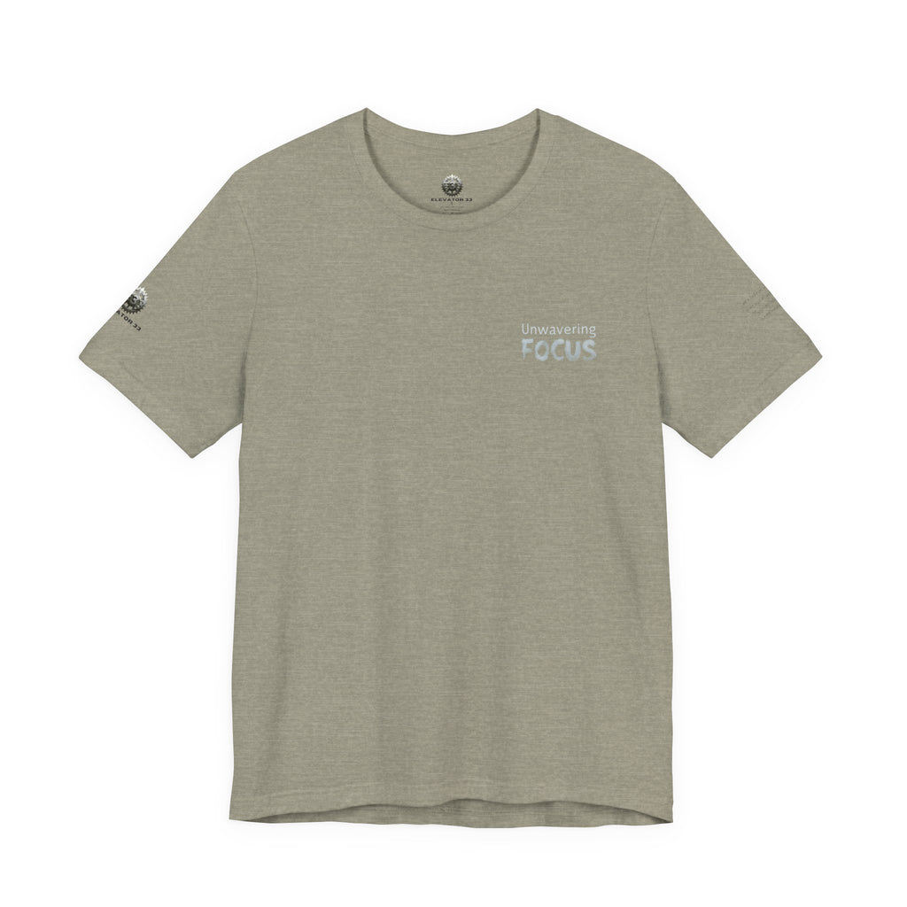 Unwavering Focus Tee — Affirmation Sleeve Graphic T-Shirt