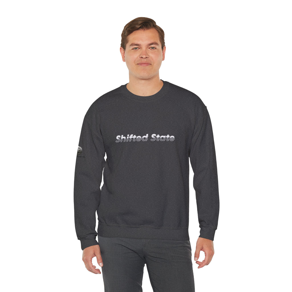 “Shifted State” Crewneck Sweatshirt- Sleeve Print Affirmation