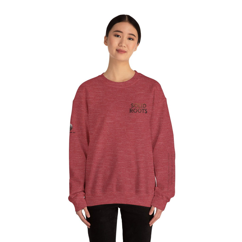 "Solid Roots" Crewneck - Heavyweight Sleeve Print Sweatshirt