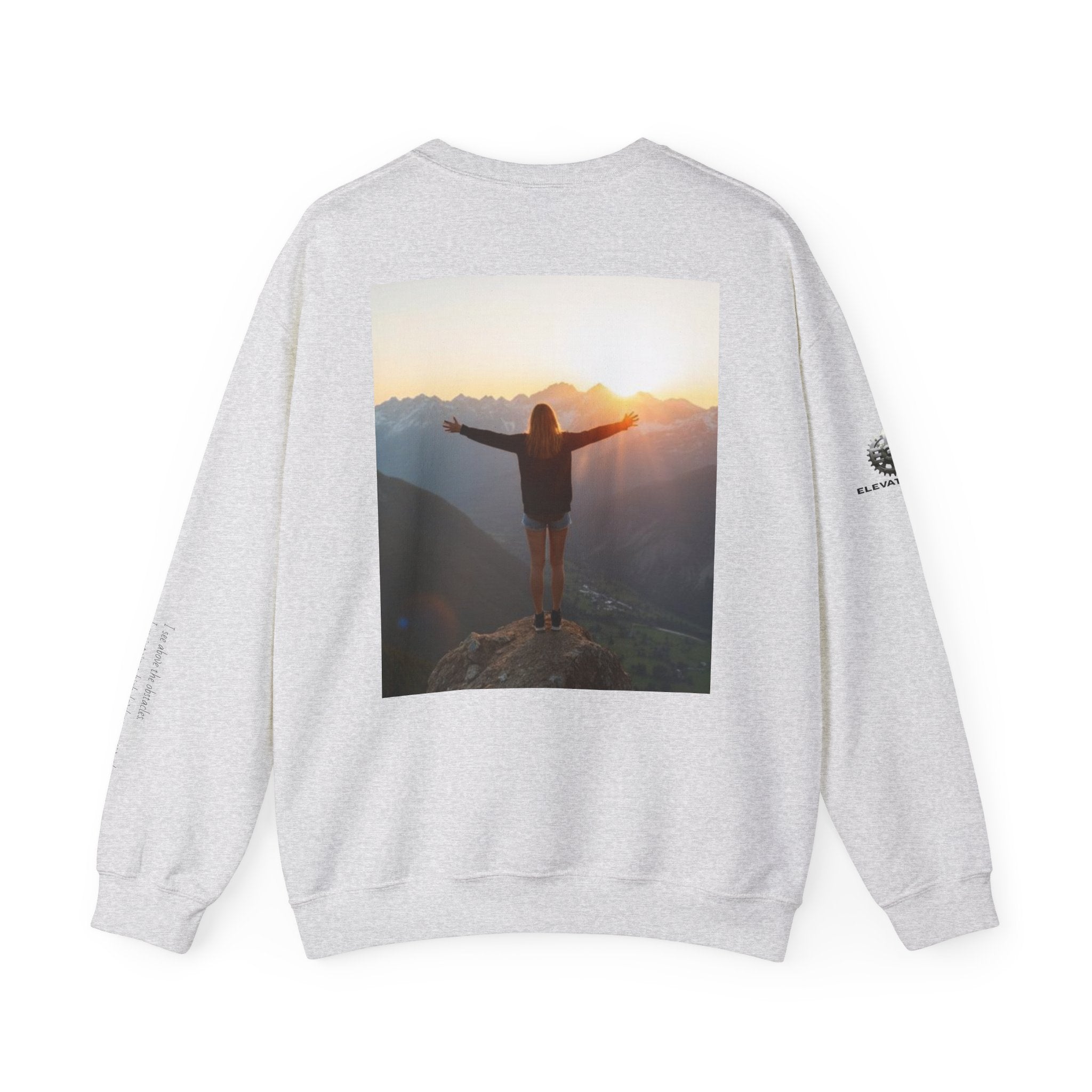 "View Point" Crewneck - Heavyweight Sleeve Print Sweatshirt