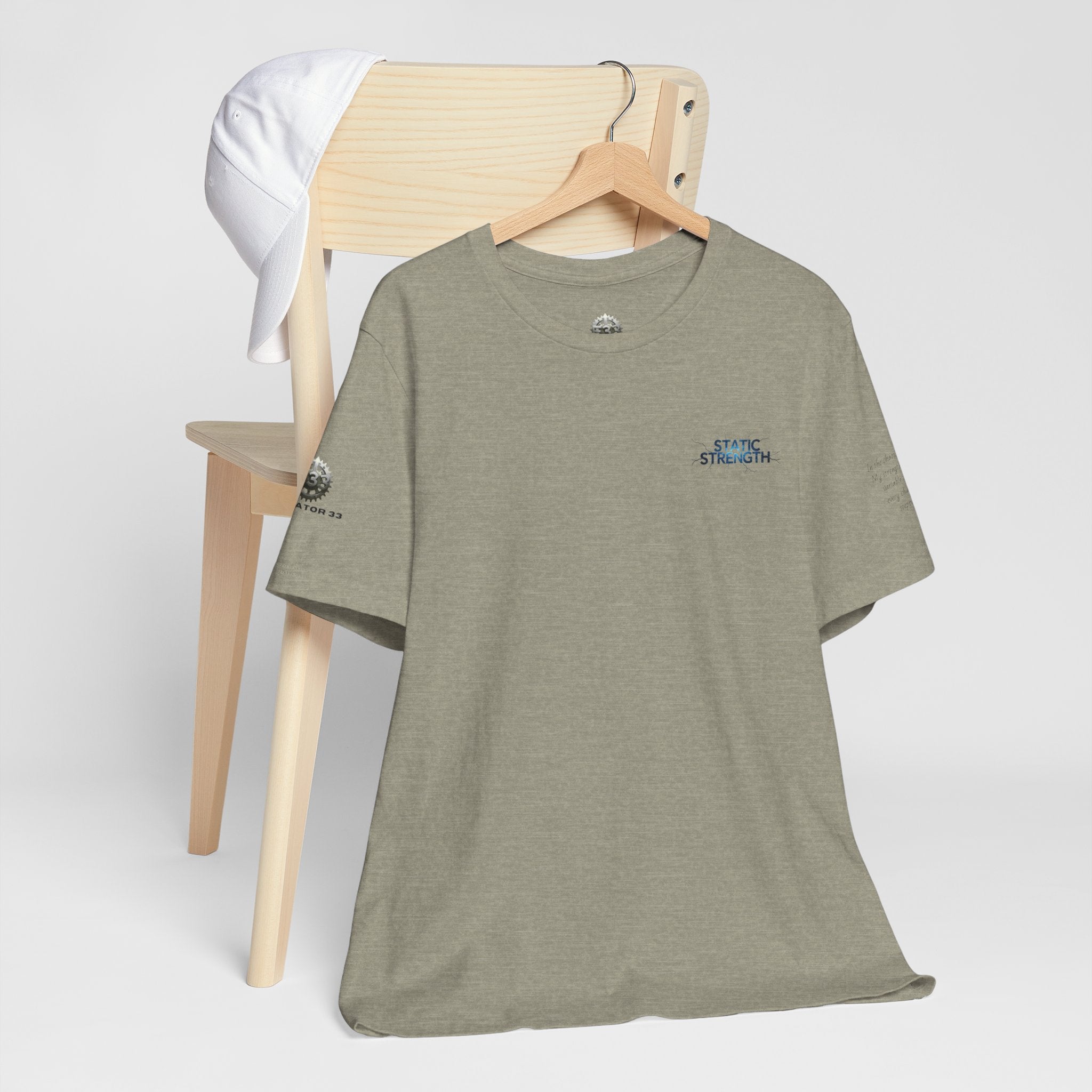 Static Strength T-Shirt — 'In the chaos, I am unmoving' Motivational Tee