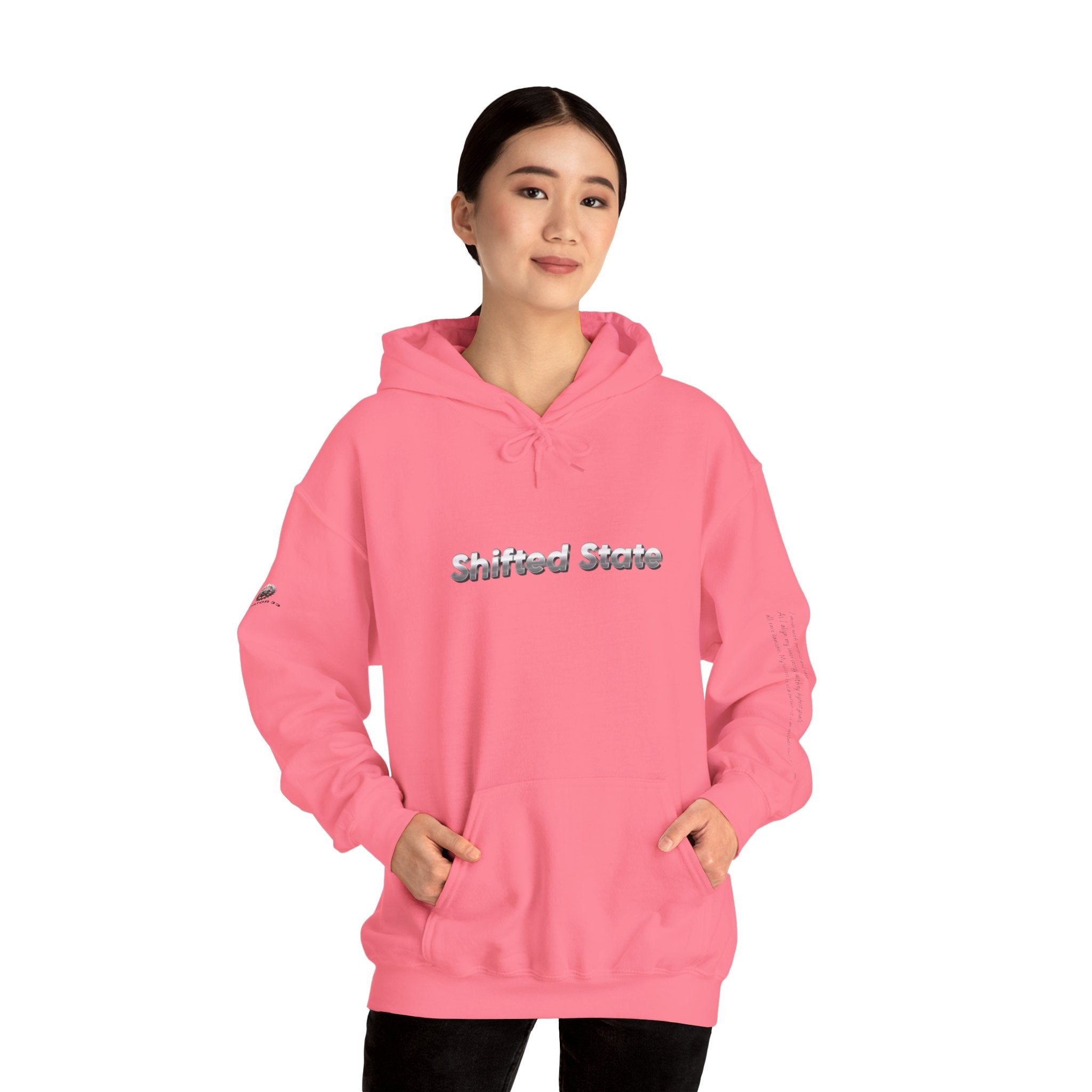 “Shifted State” Hoodie- Sleeve Print Affirmation