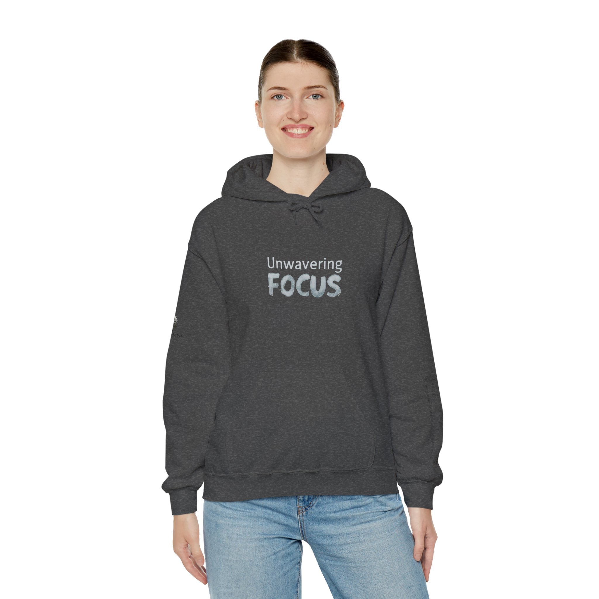“Unwavering Focus” Hoodie- Sleeve Print Affirmation